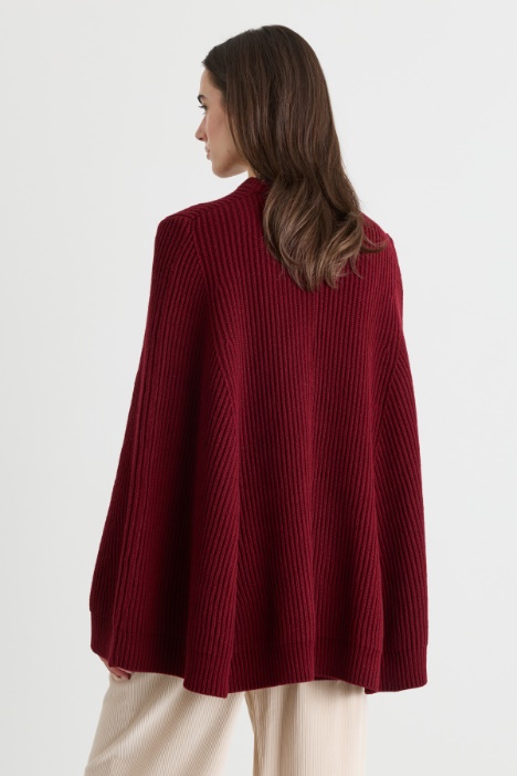 Abito a mantella in lana e cashmere