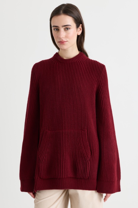 Abito a mantella in lana e cashmere