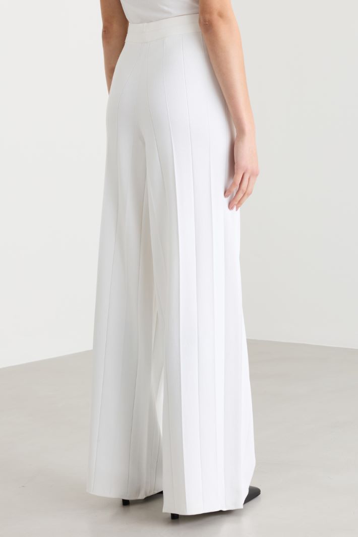 Pantalone effetto plissé - BIANCO - Intrend - 4