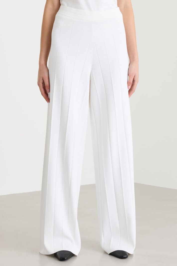 Pantalone effetto plissé - BIANCO - Intrend - 2