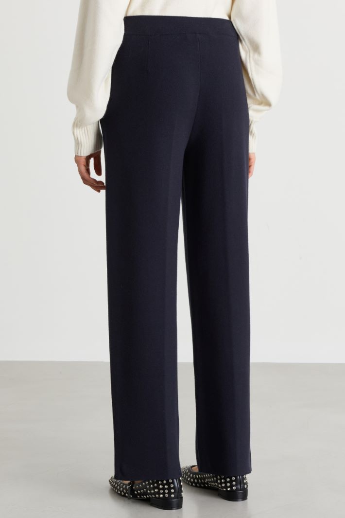 Knit trousers - BLUE - Intrend - 4