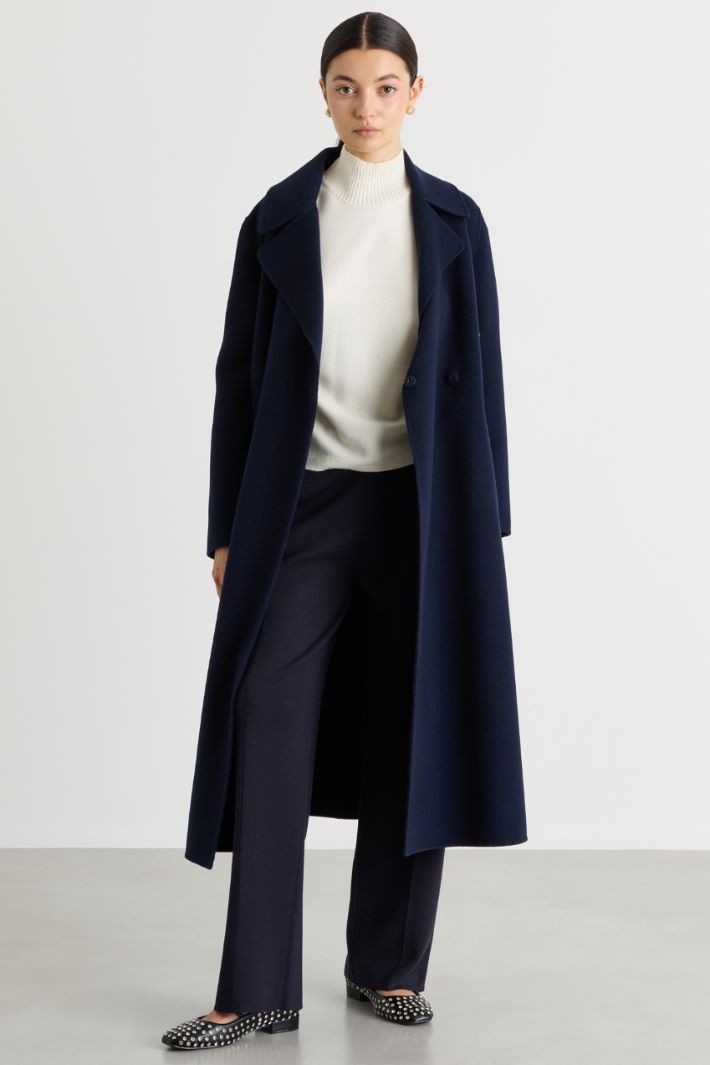 Knit trousers - BLUE - Intrend