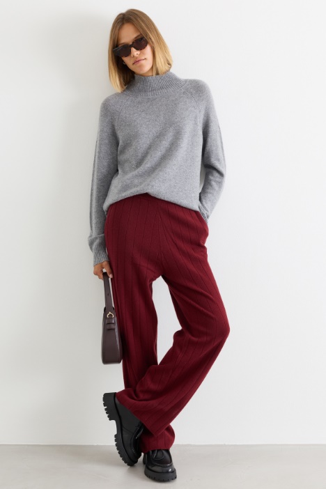 Wide-Ribbed Joggers - Intrend