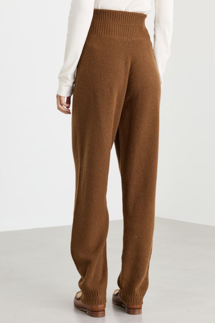 Knit joggers - BROWN - Intrend - 4
