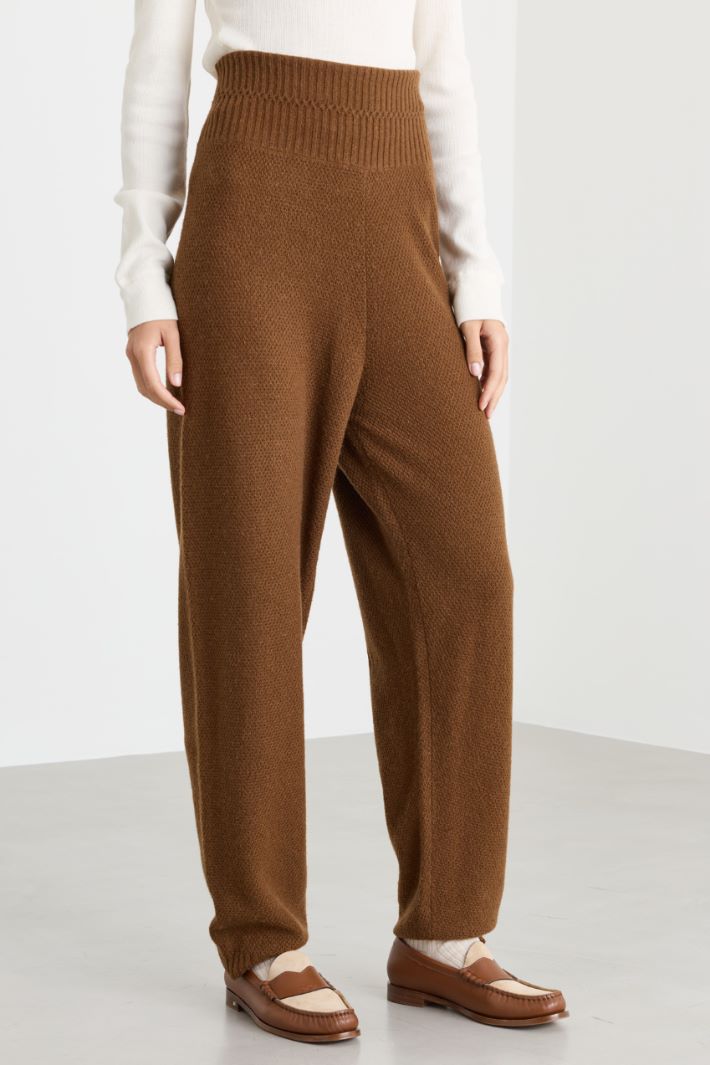 Knit joggers - BROWN - Intrend - 2