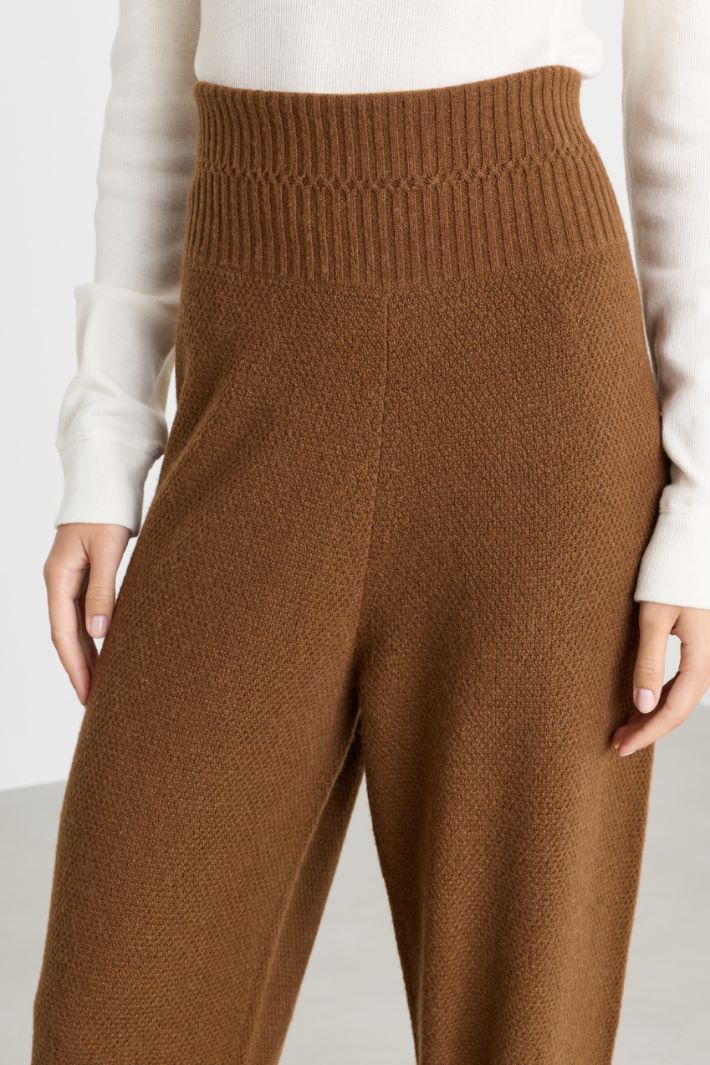Knit joggers - BROWN - Intrend - 3