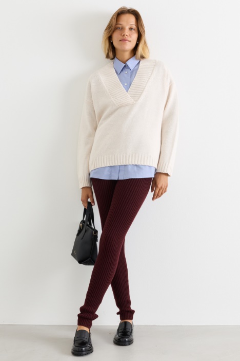 Ribbed leggings - Intrend