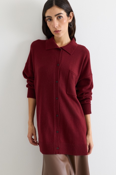 Plain-knit cardigan - Intrend