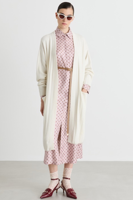 Cardigan lungo a coste - Intrend