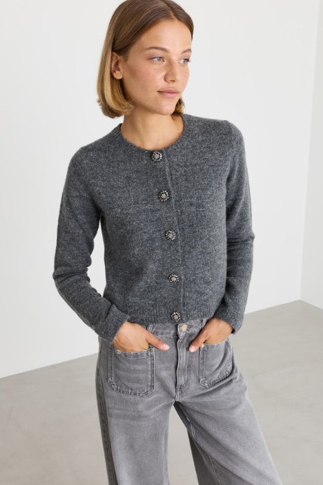 Cardigan mit Schmuckknöpfen - Intrend