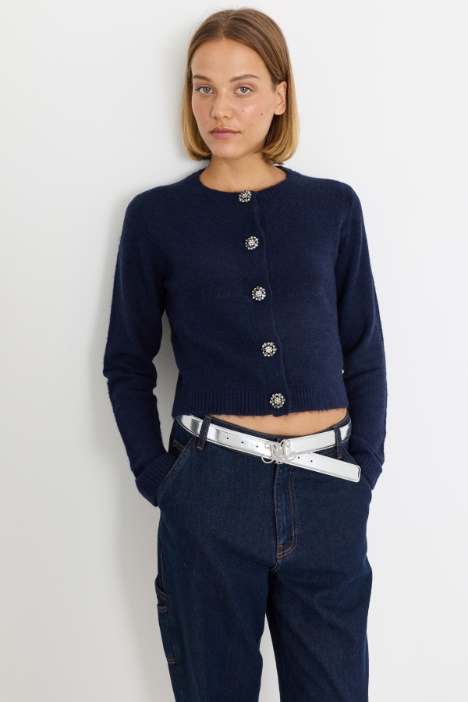 Cardigan mit Schmuckknöpfen - Intrend