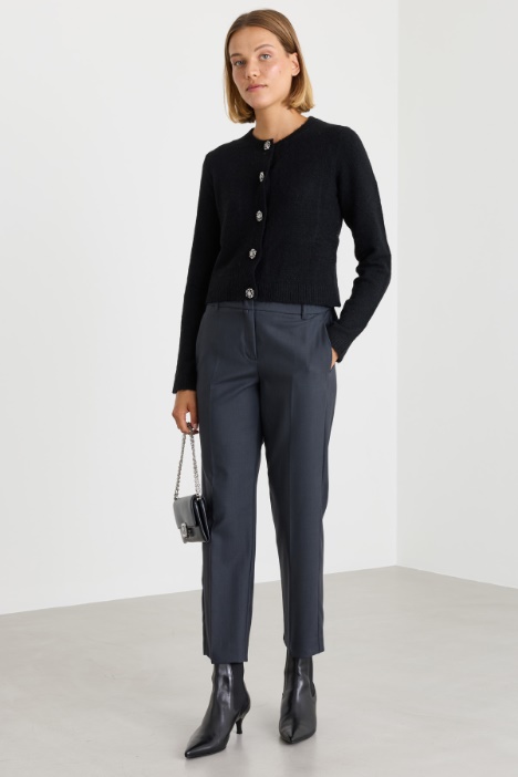 Cardigan con bottoni gioiello - Intrend