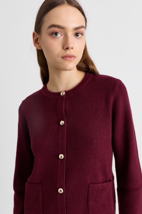 Cardigan con bottoni gioiello