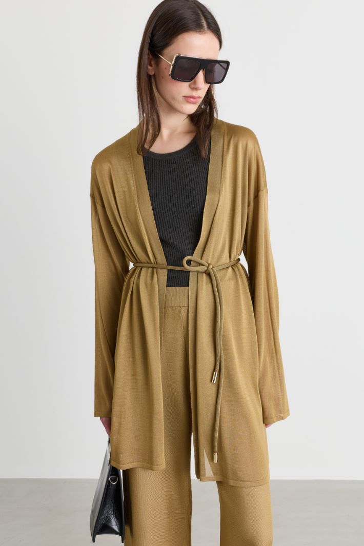 Cardigan style peignoir - CHAMEAU - Intrend - 2