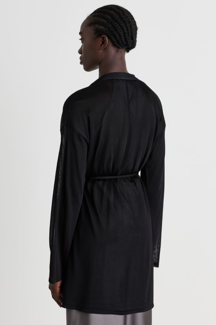 Cardigan a vestaglia - NERO - Intrend - 4
