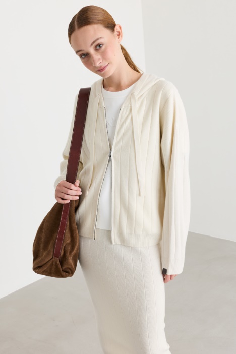 Cardigan con cappuccio - Intrend