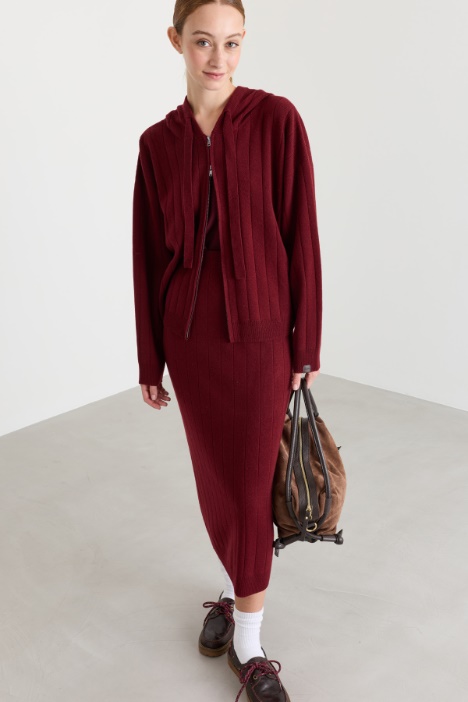 Cardigan con cappuccio - Intrend