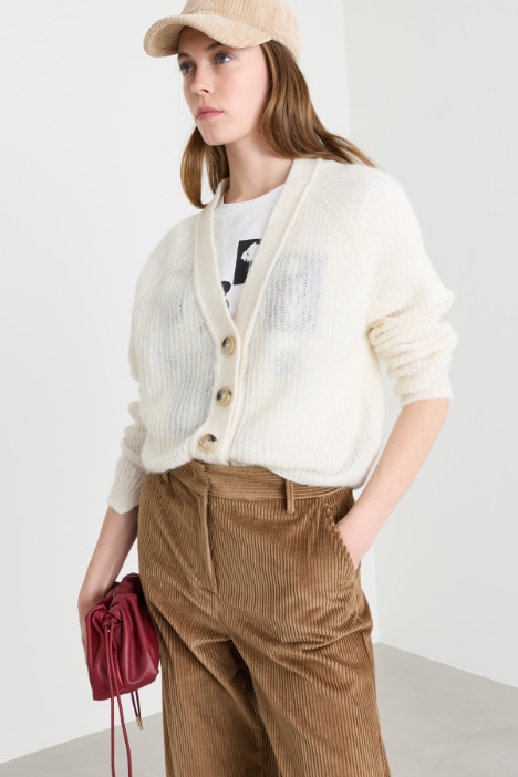 Rib-knit cardigan - Intrend