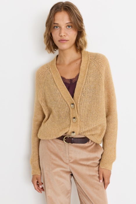 Rib-knit cardigan - Intrend