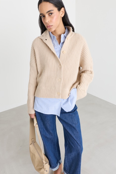 Ribbed cardigan - Intrend