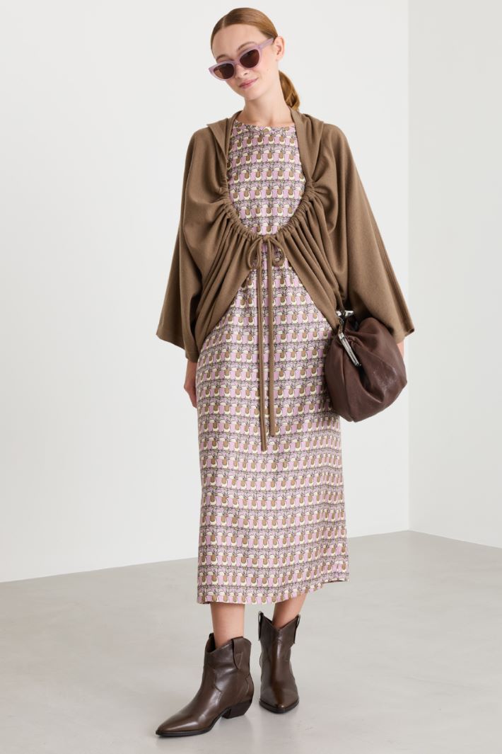 Cardigan con coulisse - CAMMELLO - Intrend