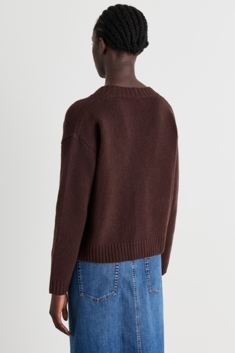 Cardigan in lana con taschini