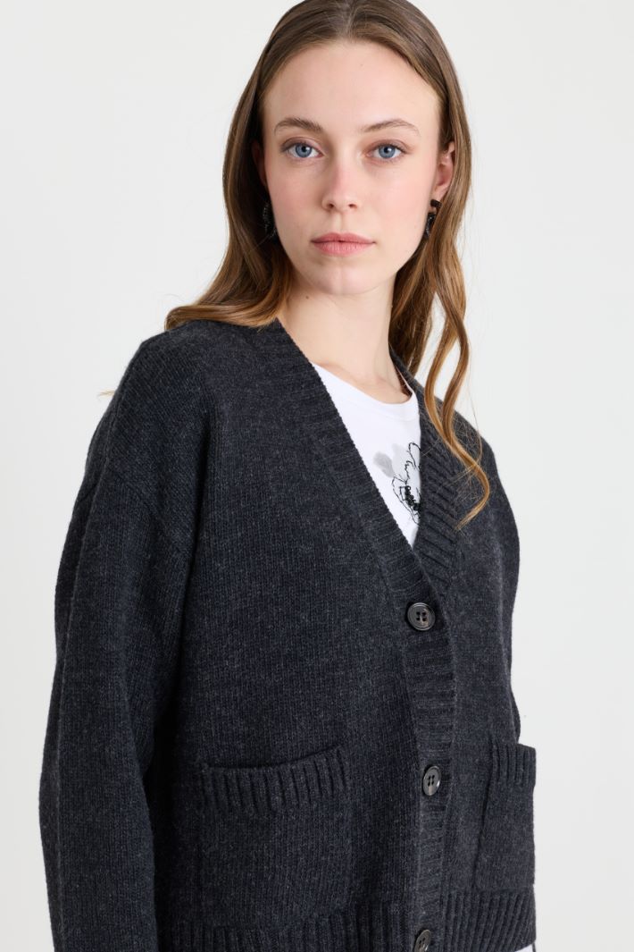 Cardigan à poches - VERT - Intrend - 3
