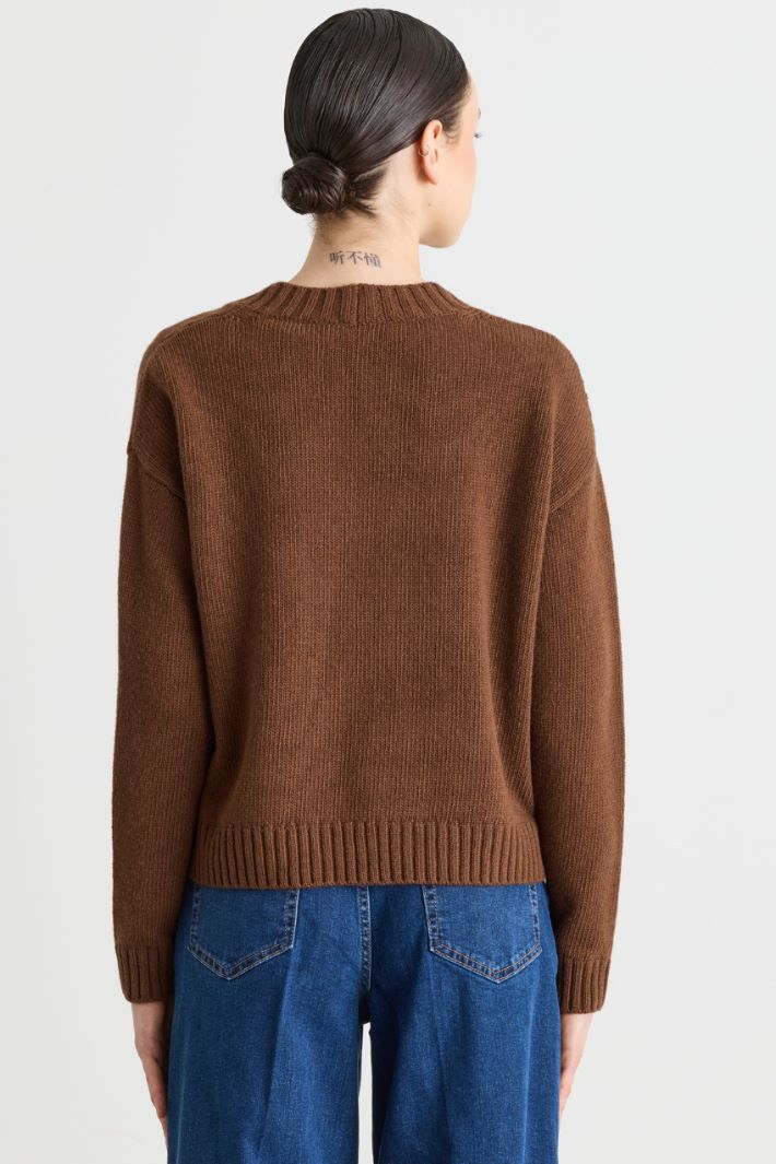 Cardigan con taschini - MARRONE - Intrend - 4
