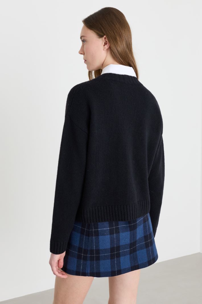 Cardigan con taschini - NERO - Intrend - 4