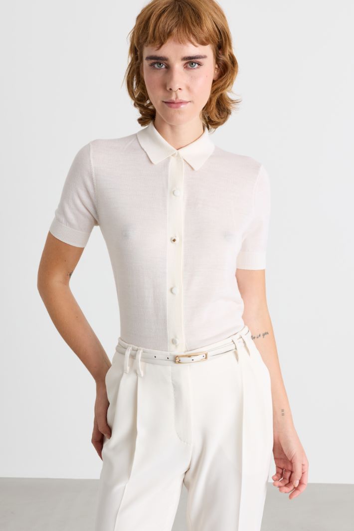 Cardigan a manica corta - BIANCO - Intrend - 2