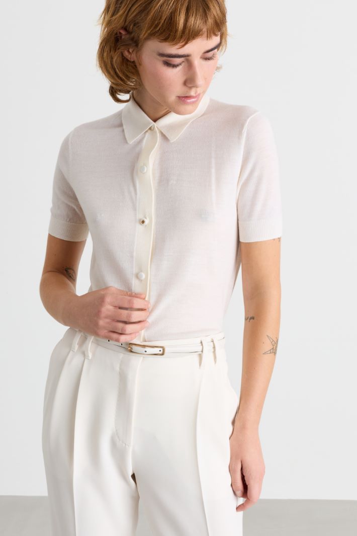 Cardigan a manica corta - BIANCO - Intrend - 3