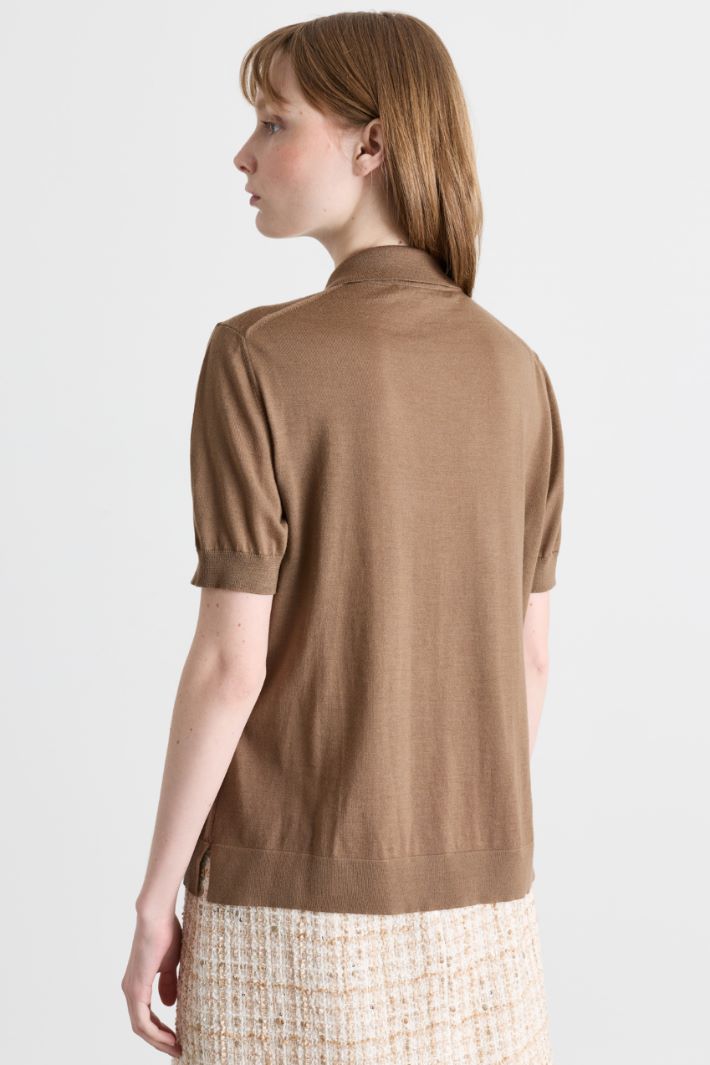 Cardigan a manica corta - CAMMELLO - Intrend - 4