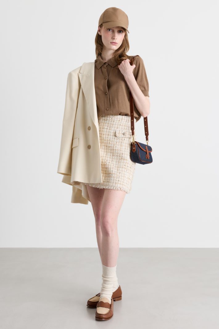 Cardigan a manica corta - CAMMELLO - Intrend