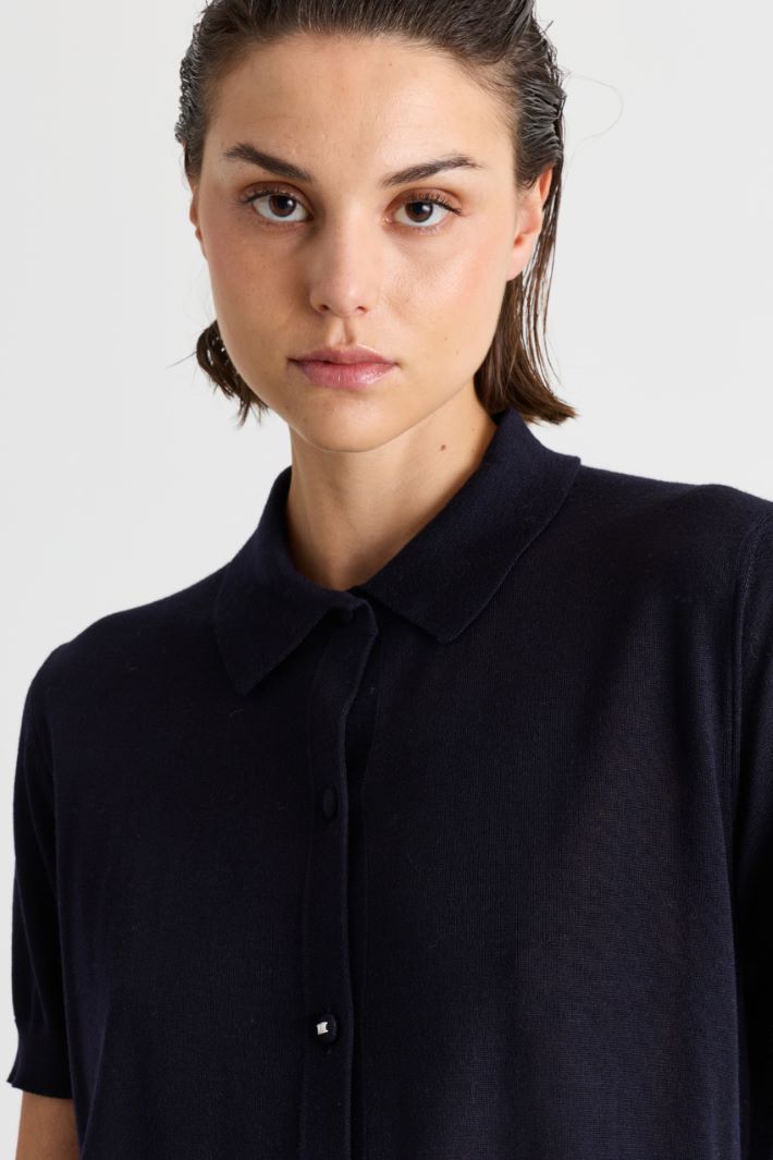Cardigan a manica corta - BLU - Intrend - 3