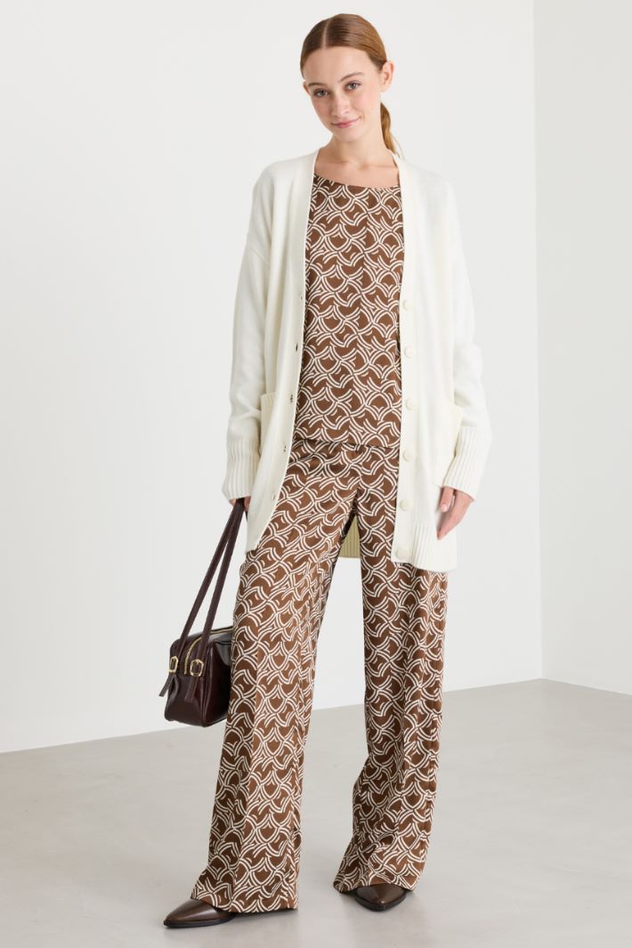 Cardigan con tasche - BIANCO - Intrend