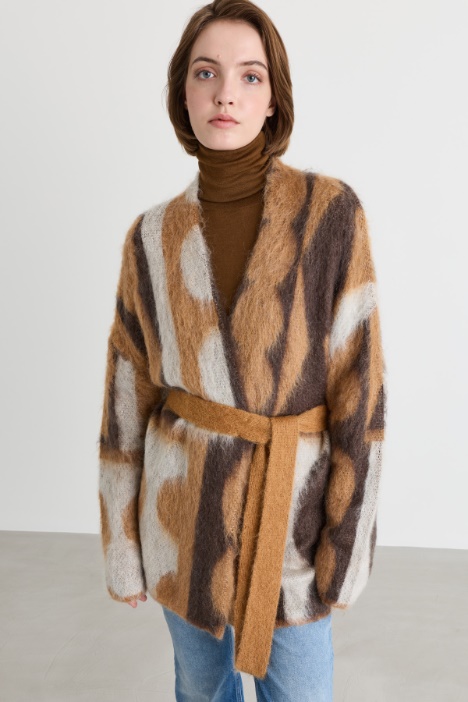 Cardigan en mohair jacquard - Intrend