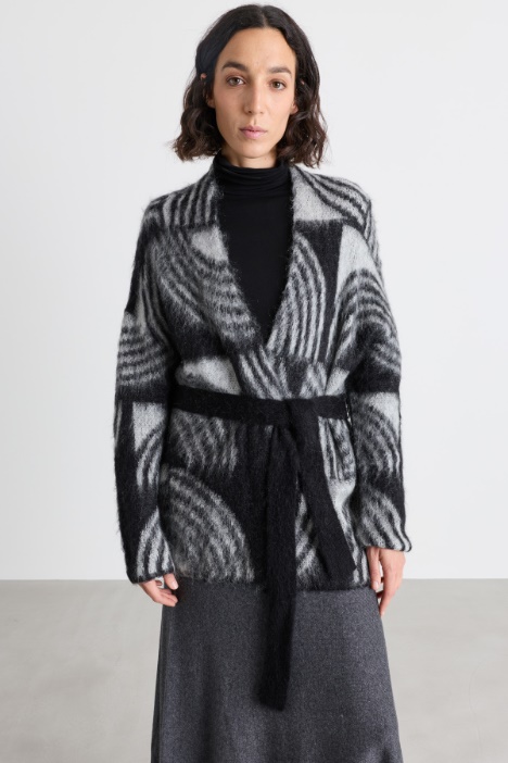 Cardigan en mohair jacquard - Intrend
