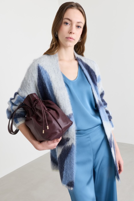 Mohair jacquard cardigan - Intrend