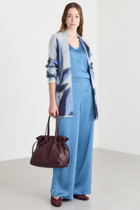Cardigan in mohair jacquard - Intrend