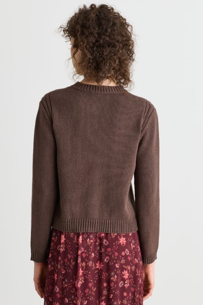 Pocket-front cardigan - BROWN - Intrend - 4