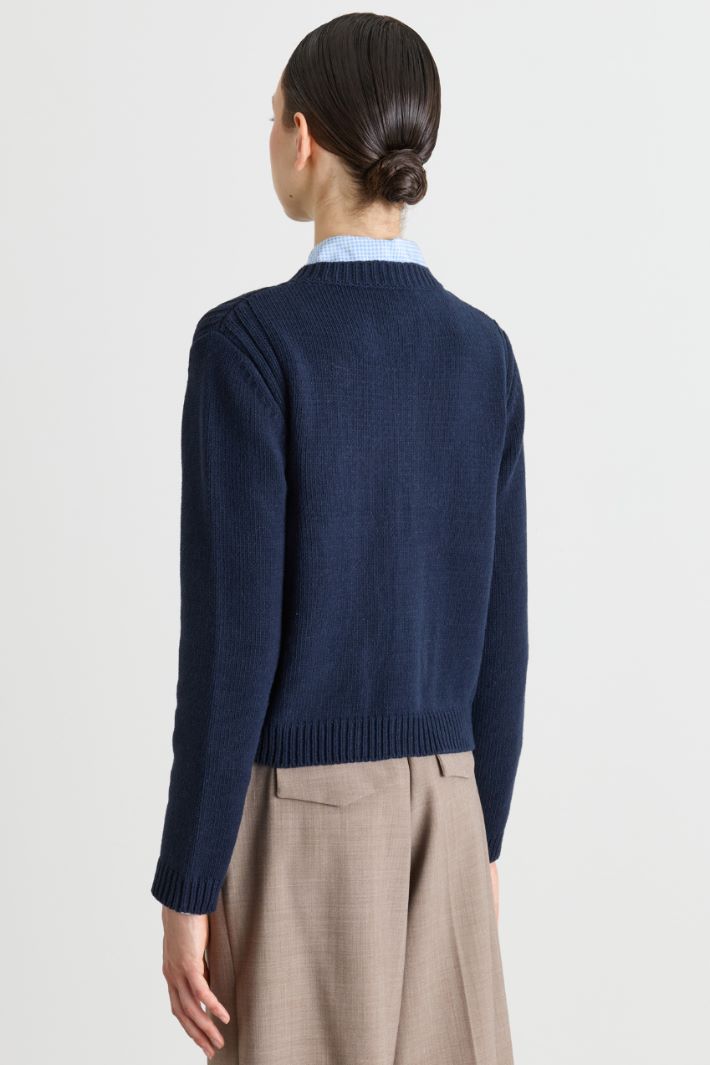 Cardigan à poches - BLEU - Intrend - 4