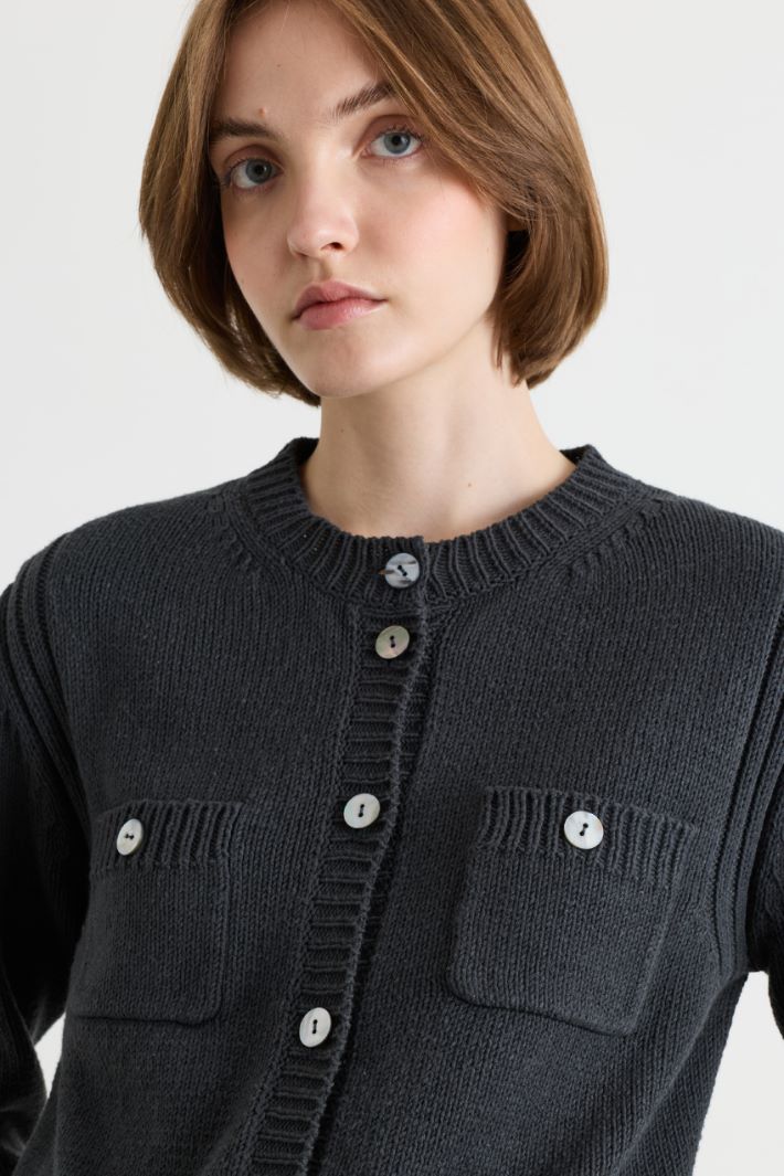Cardigan mit Taschen - GRAU - Intrend - 3