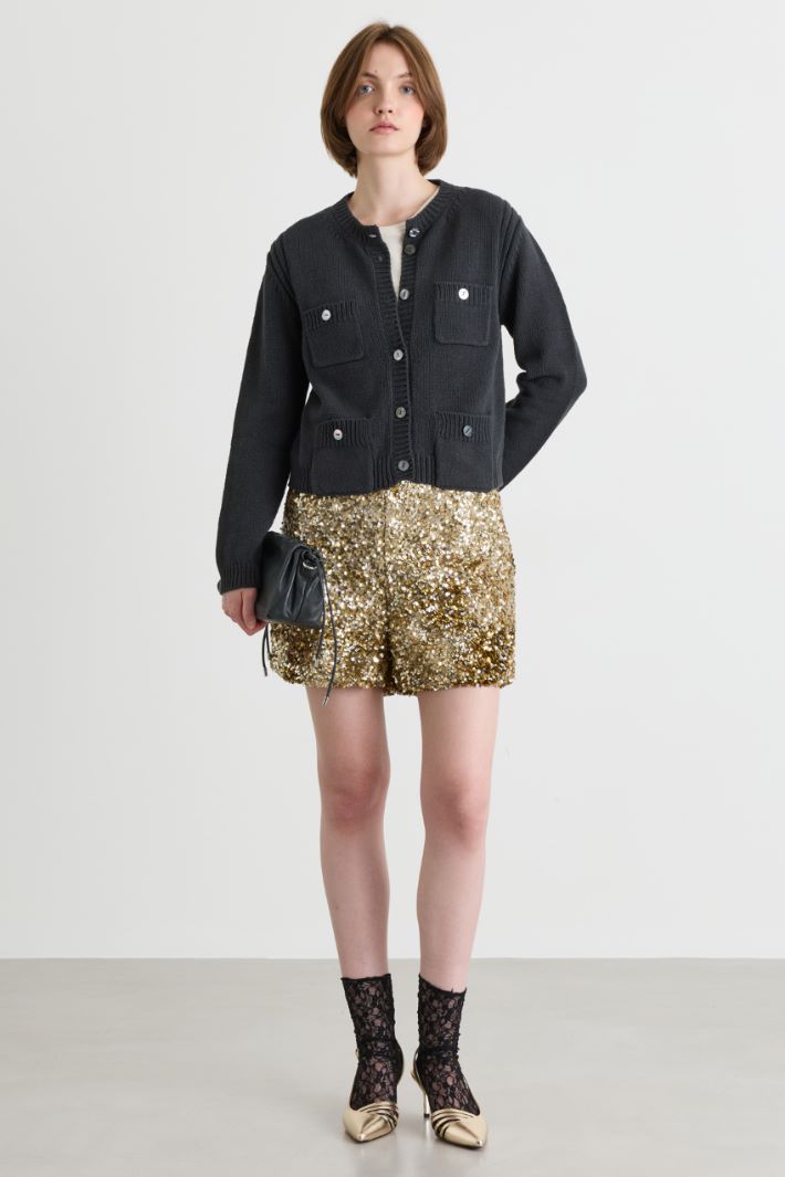 Cardigan mit Taschen - GRAU - Intrend