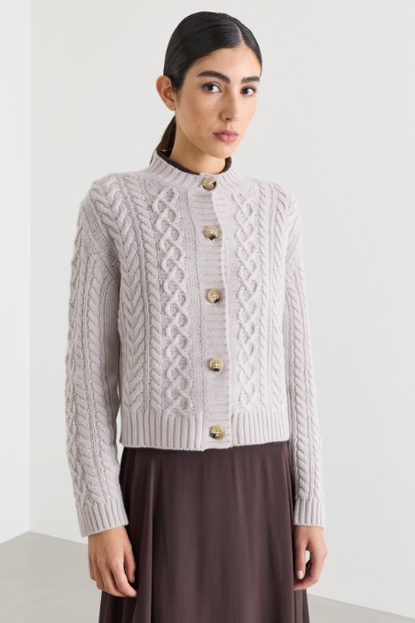 Cable-knit cardigan - Intrend
