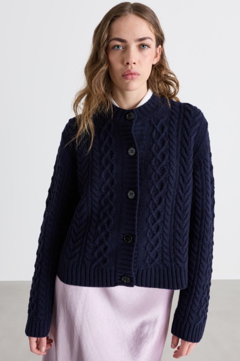 Cable-knit cardigan - Intrend