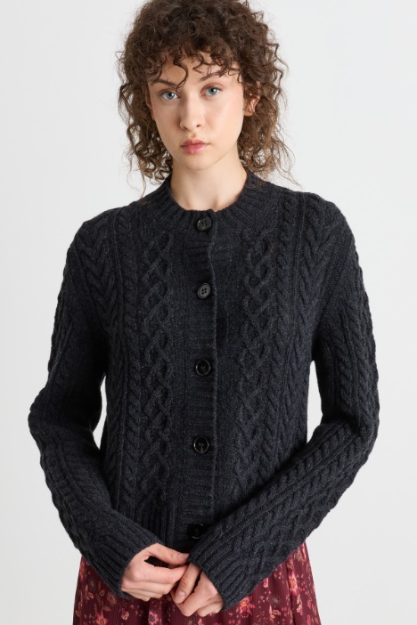 Cable-knit cardigan - Intrend