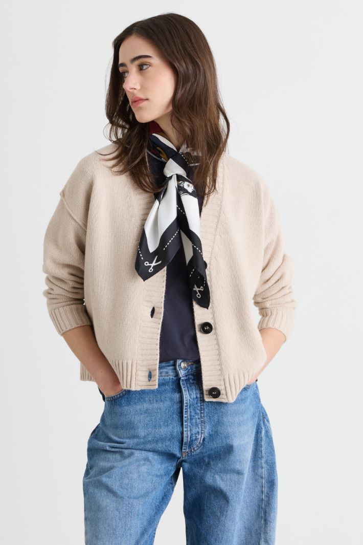 Cardigan mit überschnittenen Schultern - BEIGE - Intrend - 2