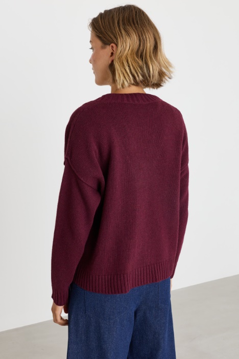Cardigan con manica a spalla scesa