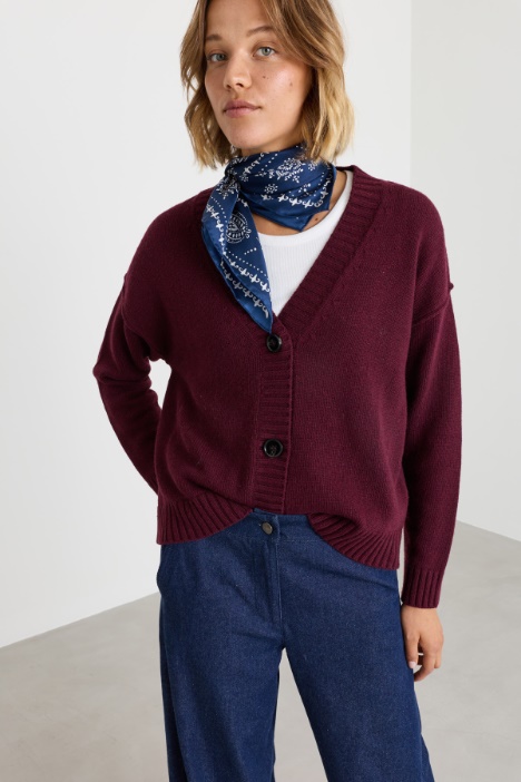 Dropped-shoulder cardigan - Intrend