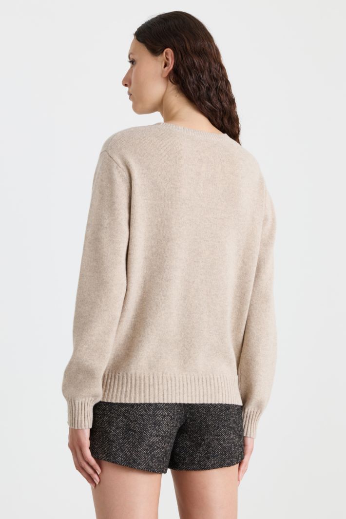 Pull boxy à emmanchures tombantes - BEIGE - Intrend - 4